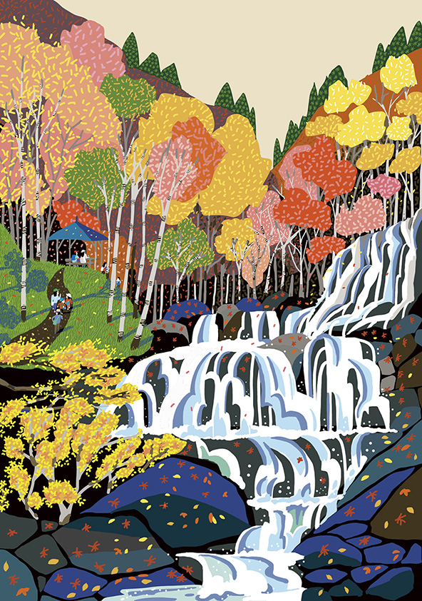 江竜田の滝（鮫川村）