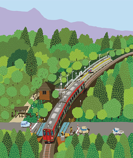 会津鉄道「塔のへつり駅」（下郷町）